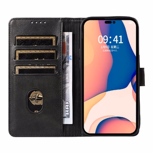 Odinis knygos tipo dėklas telefonui iPhone 16 Pro - juodas