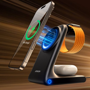 Joyroom JR-W15 belaidis įkroviklis 3 viename įkrovimo stotelė su MagSafe - juodas