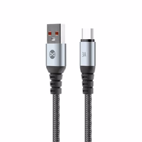 Forever Braix laidas USB - USB-C 1,0 m 3A juodas