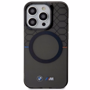 Dėklas BMW BMHMP14XHGPK iPhone 14 Pro Max 6.7" pilka/pilka kietas dėklas Raštas MagSafe
