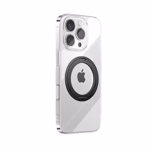 "Joyroom" JR-16JL6 "iPhone 16 Pro" itin plonas "MagSafe" suderinamas dėklas su 360° žiediniu stovu - juodas