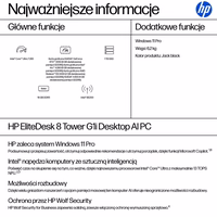 HP EliteDesk 8 Tower G1i AI Intel Core Ultra 7 265 16 GB DDR5-SDRAM 1 TB SSD Windows 11 Pro PC AI PC Juoda