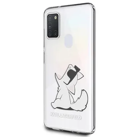 Karl Lagerfeld Choupette Fun dėklas Samsung Galaxy M21 - Skaidrus