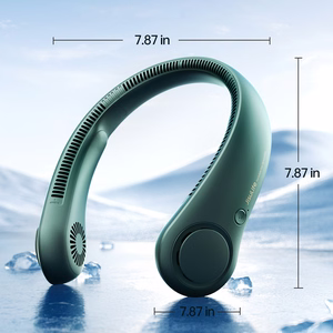 Jisulife Life3 nešiojamasis USB kaklo ventiliatorius, žalias