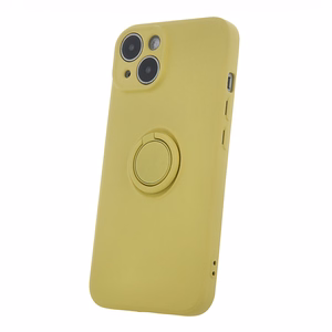 Dėklas telefonui su piršto laikikliu iPhone 13 6,1" geltonas