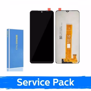 Ekranas skirtas Samsung A125 A12 / A022 A02 4G juodas (Service Pack / Aftermarket)(NF version)