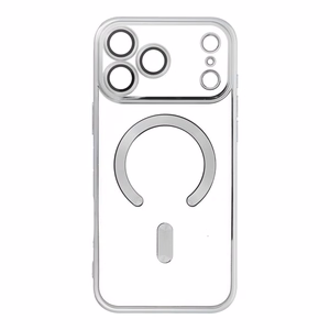 ELECTRO MAG COVER dėklas suderinamas su Magnetine IPHONE 17 Pro Max sidabrinis