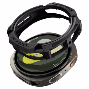 Spigen Rugged Armor Case for Samsung Galaxy Watch 8 44mm - Matte Black