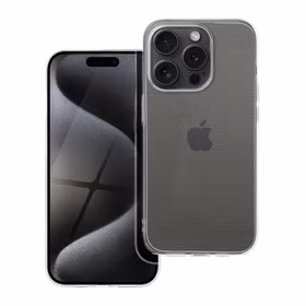 Skaidrus dėklas telefonui 2 mm IPHONE 15 Pro (kameros apsauga) permatomas
