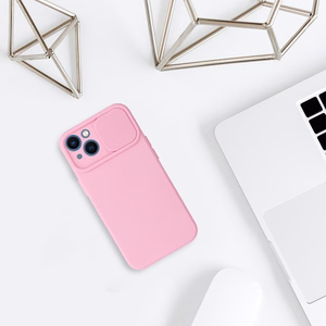 Camshield Soft dėklas telefonui Iphone 13 šviesiai rožinis