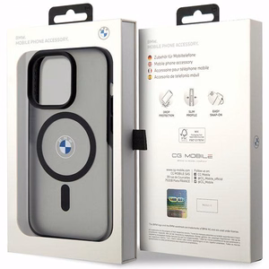BMW Signature MagSafe deklas, skirtas iPhone 14 Pro - Juodas