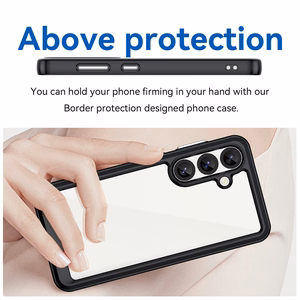 Kosmoso dėklas Samsung Galaxy S25 Edge su lanksčiu rėmu - juodas