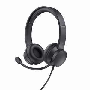 Trust HS-150 наушники проводные накладные для офиса/колл-центра черные