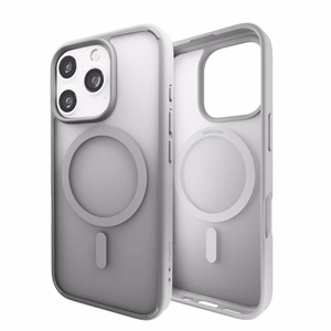 Puro Gradient Magnetinis silikoninis dėklas telefonui iPhone 16 Pro - sidabrinis