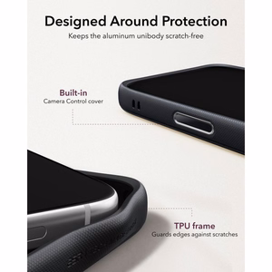 ESR Leather dėklas, skirtas iPhone 18 Pro / 17 Pro, su stovu, suderinamas su MagSafe – juodas