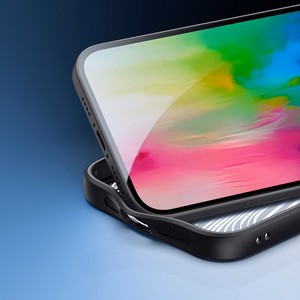Dux Ducis Aimo Mag dėklas su MagSafe ir stovu iPhone 16 - juodas