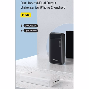 External battery Power Bank Awei P6K 5V/2.1A 20000mAh black