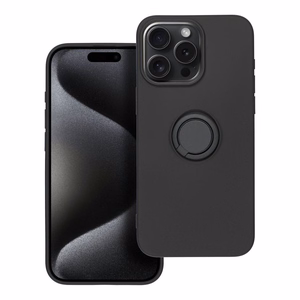 SILIKONINIS ŽIEDAS dėklas telefonui IPHONE 15 Pro Max juodas