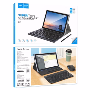 Hoco planšetinis kompiuteris 10.1" 6GB/128GB HD Wi-Fi/4G/BT 5.0 Android 14 A15 pilkas
