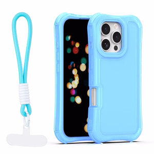 Safepop dėklas su dirželiu skirtas iPhone 16 Pro 6,3" mėlynas