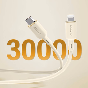 Dudao L7SF 2in1 USB-C - USB-C / Lightning kabelis 100W 1.2m - smėlio spalvos