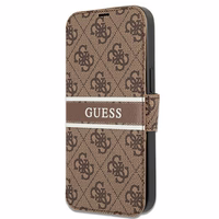 Guess GUBKP13L4GDBR iPhone 13 Pro / 13 6.1" rudas/rudas knyginis dėklas 4G Stripe
