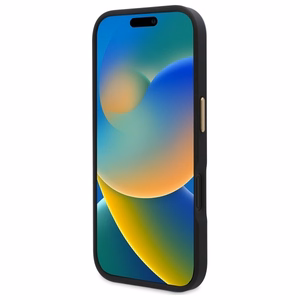 Guess 4G Logotipas Magnetinis dėklas telefonui iPhone 16 Plus - juodas