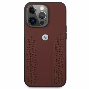 BMW odinis lenktas perforuotas dėklas iPhone 13 Pro / iPhone 13 - raudonas