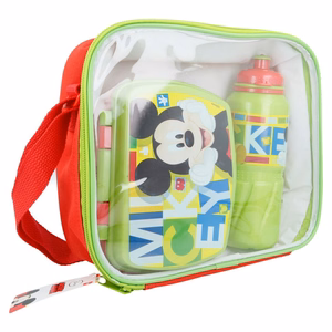Mickey Mouse pusryčių ir pietų dėžutės rinkinys su 530 ml gertuve ir krepšiu