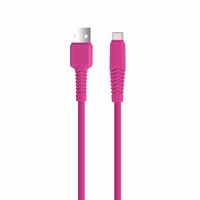 Setty kabelis USB - USB-C 1,5 m 2A KSA-C-1.526 rožinis