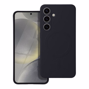 SILICONE MAG COVER dėklas telefonui suderinamas su MagSafe Samsung S24 juodas