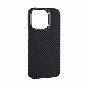 Benks Magnetinis Armor Air Kevlar dėklas telefonui iPhone 15 Plus su metaliniu rėmu 600D (m) - juodas