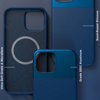 ATOM STUDIOS dėklas SPLIT SILICONE MAGSAFE IPHONE 13 PRO MAX mėlynas