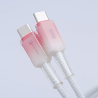 Kabelis FORCELL F-ENERGY C354 gradientinis Type-C į Type-C QC4.0 PD 3A 60W 1 m baltas