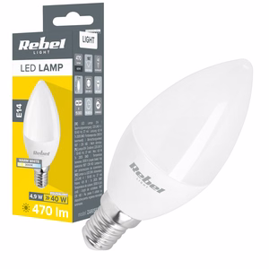 Rebel žvakės formos E14 LED lemputė, 5 W, 3000 K, 230 V