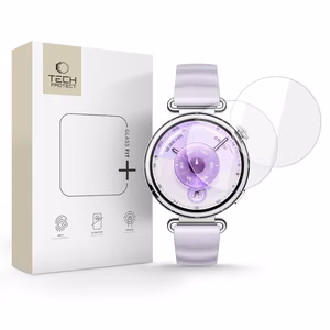 Tech-Protect Glass Fit+ 2 dalių grūdinto stiklo rinkinys Huawei Watch GT 6 41mm laikrodžiui - skaidrus
