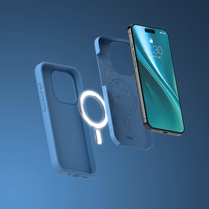 "Etteri" silikoninis "Mag" dėklas iPhone 15 6,1" tamsiai mėlynas