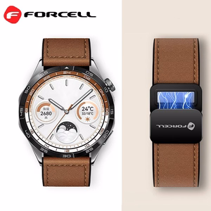 FORCELL F-DESIGN FS20 magnetinis ekologiškos odos dirželis SAMSUNG laikrodžiui 22 mm juodas
