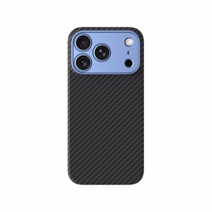 AmazingThing Titan Max Lens dėklas, skirtas iPhone 18 Pro Max, iš aramido pluošto, su kameros apsauga, suderinamas su MagSafe – spalva: mėlyna