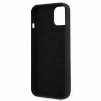 Guess GUHCP13SLS4GGBK iPhone 13 mini 5.4" juodas/juodas kietas dėklas Silikoninis 4G Logotipas