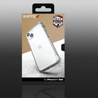 Raptic X-Doria Oro dėklas iPhone 14 su šarvuota danga sidabrinė