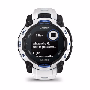 Garmin Instinct 3 Solar laikrodis, 45 mm, baltas