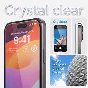 Spigen Glas.tR EZ Fit FC grūdintas stiklas iPhone 15 Plus - juodas