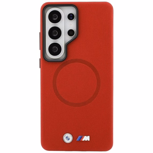 BMW M Metal Logo MagSafe dėklas, skirtas Samsung Galaxy S26 Ultra, raudonas