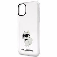 Karl Lagerfeld Ikonik Choupette Dėklas iPhone 11 / Xr - Permatomas