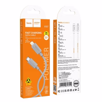 Kabelis USB-C į Lightning Hoco PD 27W 1 m X107 pilkas