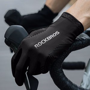 Rockbros cycling gloves spring/summer/autumn, full, size: XXL - black