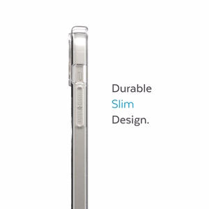 Speck Gemshell + MagSafe dėklas, skirtas iPhone 15 Plus / 14 Plus, su Microban antimikrobine apsauga, skaidrus