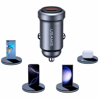 Automobilinis įkroviklis USAMS CC322 30W 1xUSB-A 1xUSB-C tarnish