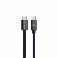 Maxlife MXUC-12 laidas USB-C - USB-C 1,0 m 60W juodas